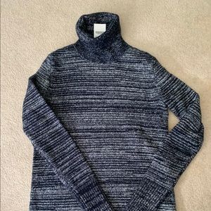 Navy white JCrew Mercantile XXS turtleneck sweater